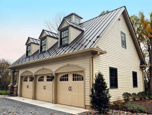3 Car Detached Garage Ideas With Metal Roof