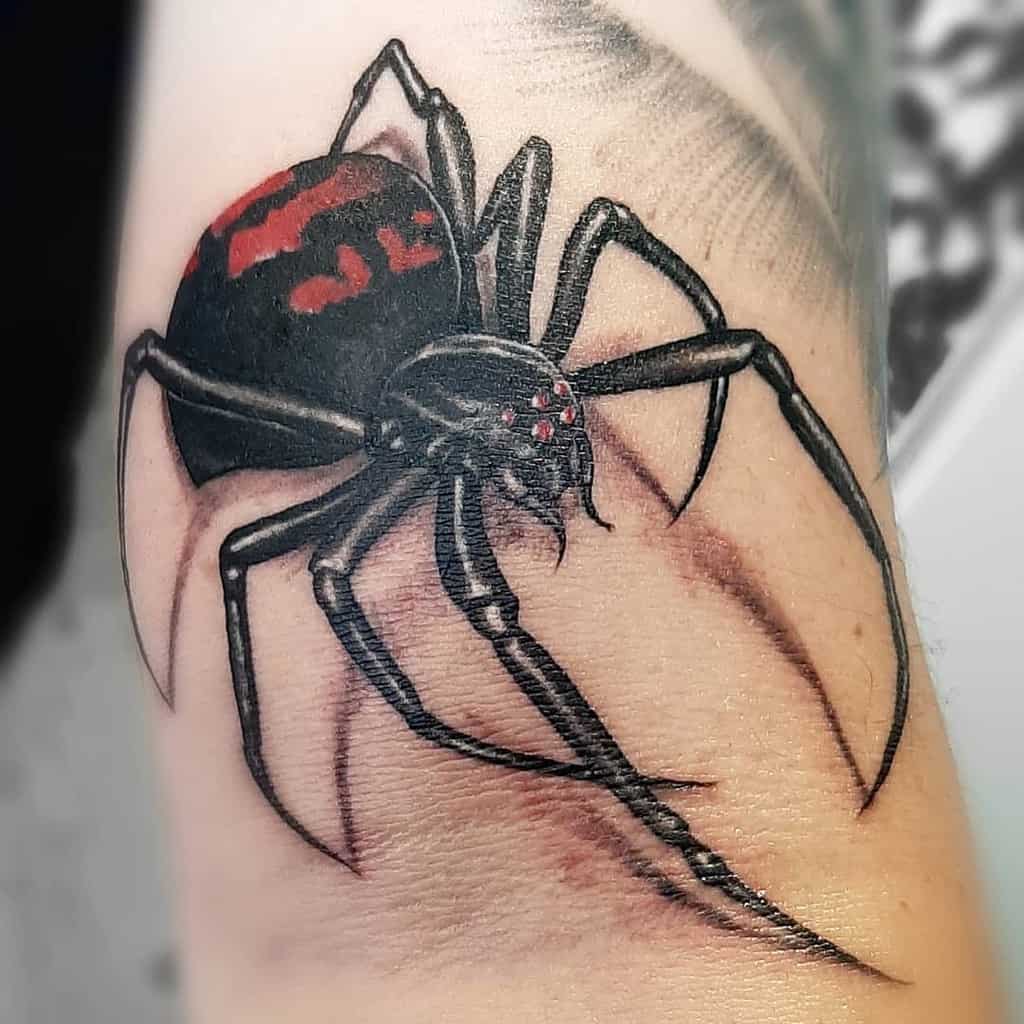 3D Spider Arm Tattoo jollyrogerstattoom
