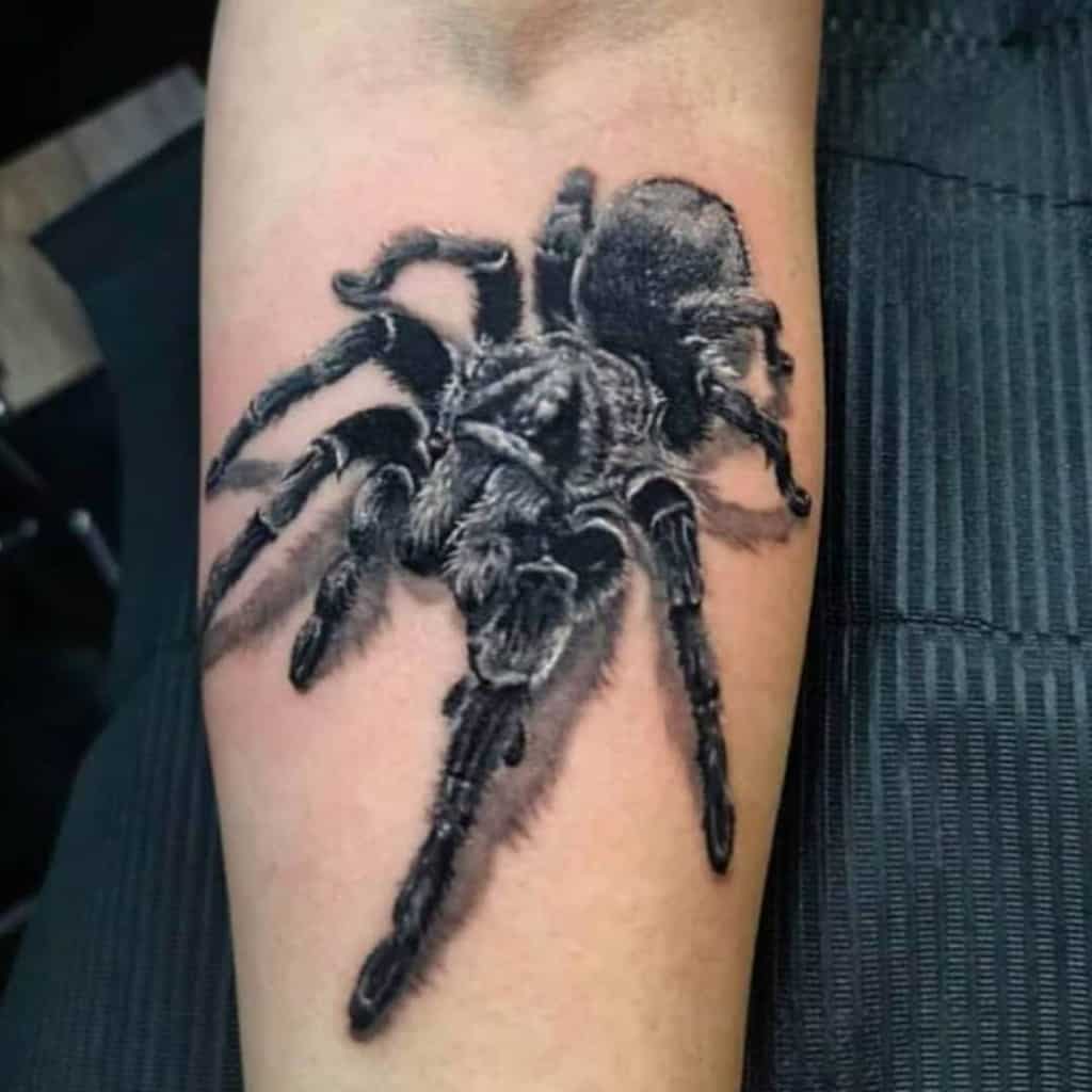 3D Spider Arm Tattoo newtestamenttattoosstudio