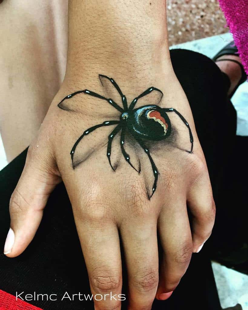 3D Spider Hand Tattoo kelmcilwain