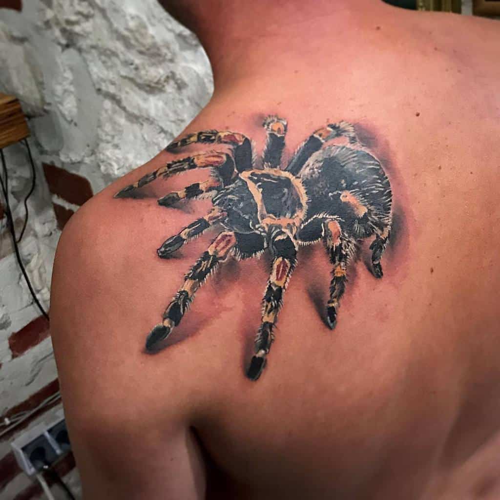 3D Tarantula Spider Tattoo aleks.zbarskyi