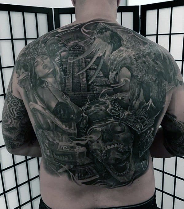 3d Awesome Back Male Tattoos