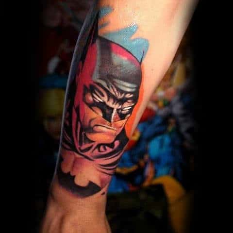 3d Batman Tattoo On Man