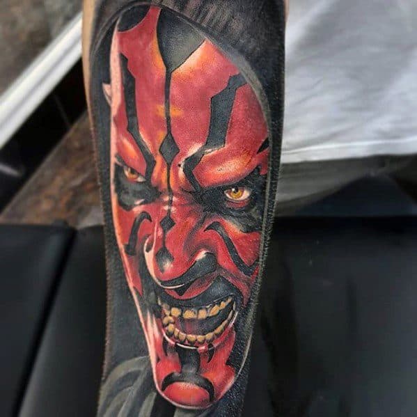 3d Darth Maul Male Tattoos Forearm Sleeve