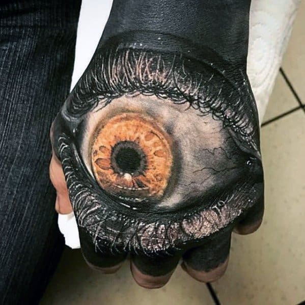 3d Eye Unique Hand Realistic Tattoos For Men