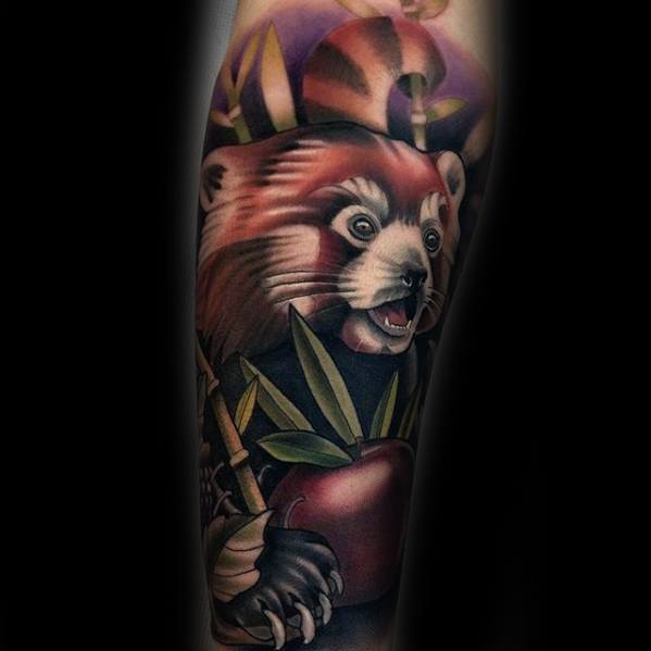 3d Forearm Red Panda Guys Tattoo Ideas