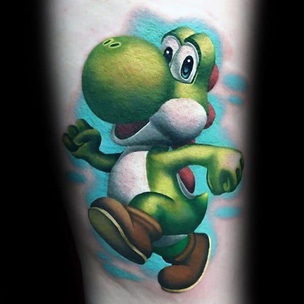 3d Forearm Yoshi Mens Tattoo Designs