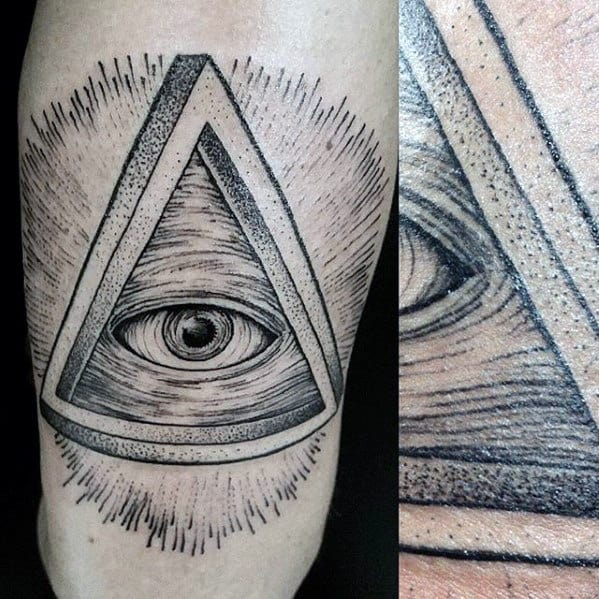 3d Guys Eye Of Providence Forearm Tattoo Designs