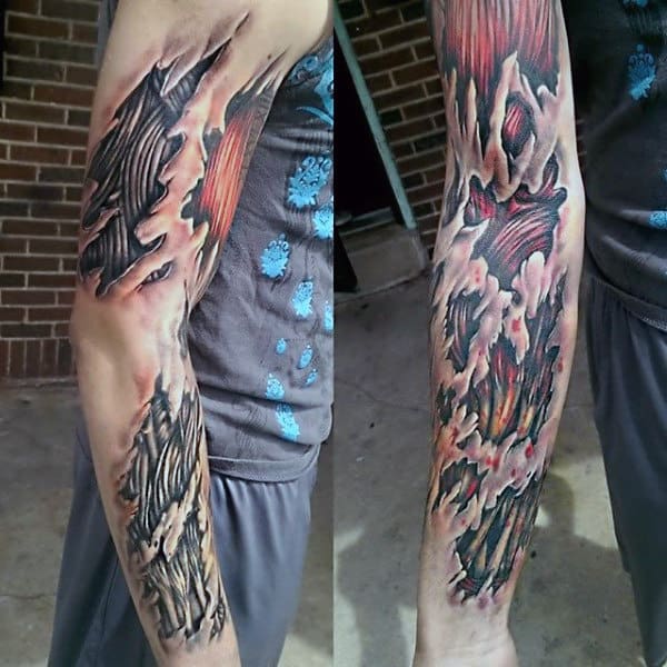 3d Guys Muscle Arm Tattoos