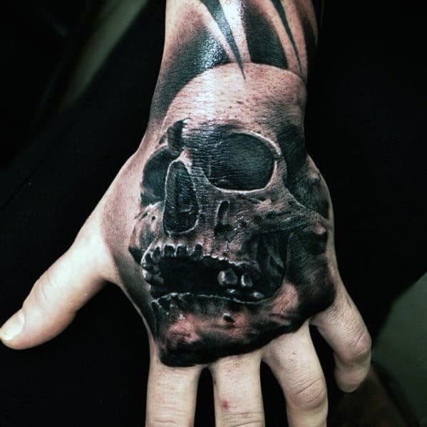 3d Hand Skull Guys Tattoo Inspiration