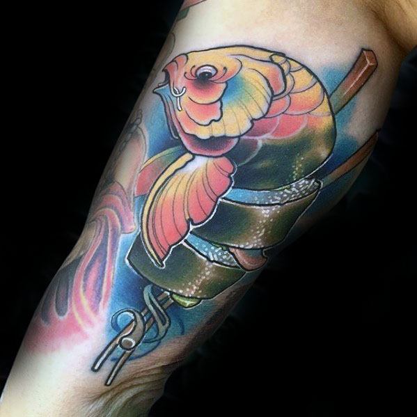 3d Inner Arm Sushi Tattoo Design Ideas For Males