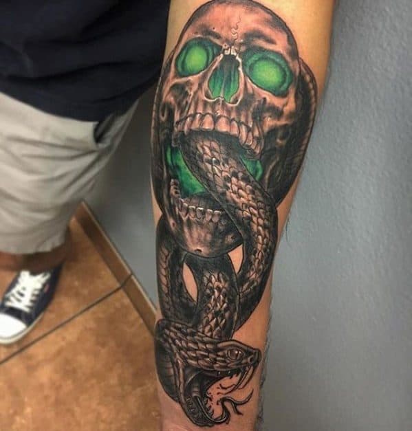 3d Inner Forearm Distinctive Male The Dark Mark Tattoo Designs