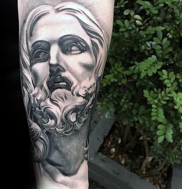3d Jesus Portrait Guys Catholic Forearm Tattoo