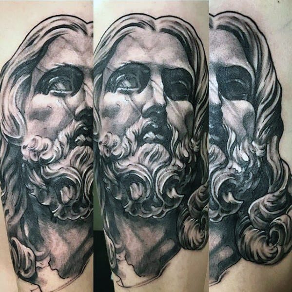 3d Jesus Tattoo On Men On Forearm
