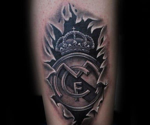 3d Legs Real Madrid Tattoos Men