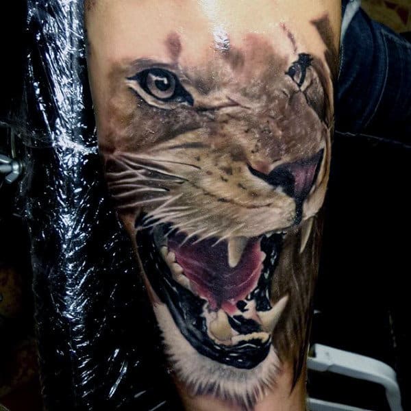 3D Leo Lion Tattoo For Men