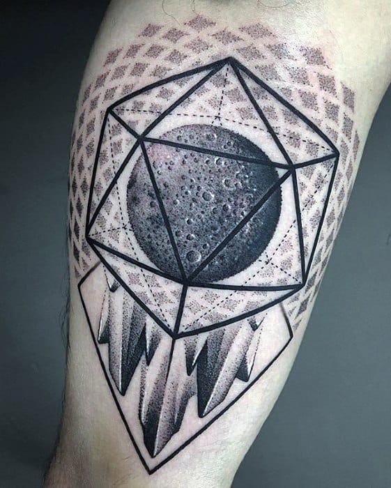 3d Male Geometric Arm Tattoo Design Inspiration