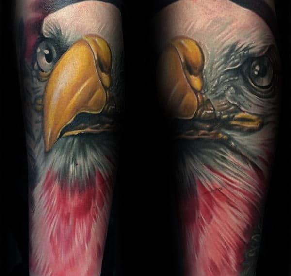 3d Male Polish Eagle Forearm Sleeve Tattoos