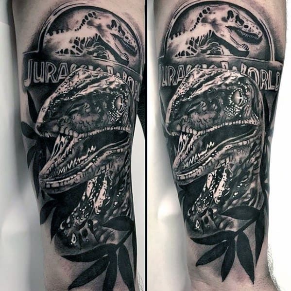 3d Mens Dinosaur Jurassic Park Tattoo Ideas For Males