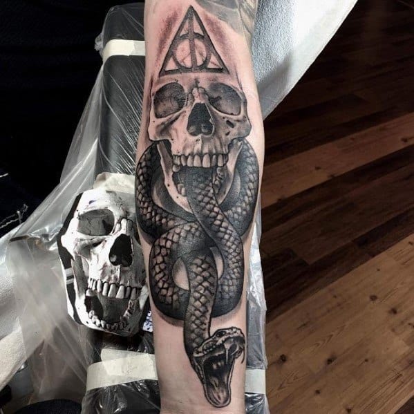 3d Realistic Forearmthe Dark Mark Tattoo Design Ideas For Males