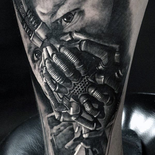 3d Realistic Mens Bane Tattoo Designs
