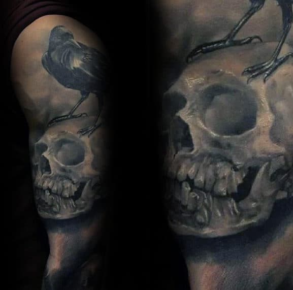 3d Realistic Mens Expendables Themed Sleeve Tattoo