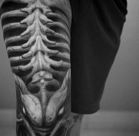 3D Realistic Tattoo Skeleton Guy