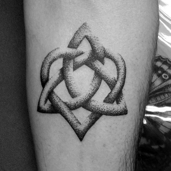 3d Shape Mens Pointillism Small Tattoos