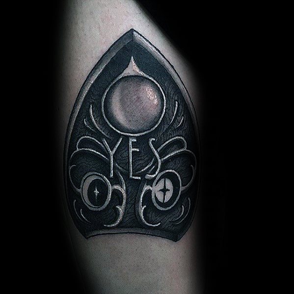 3d Thigh Planchette Tattoos For Gentlemen