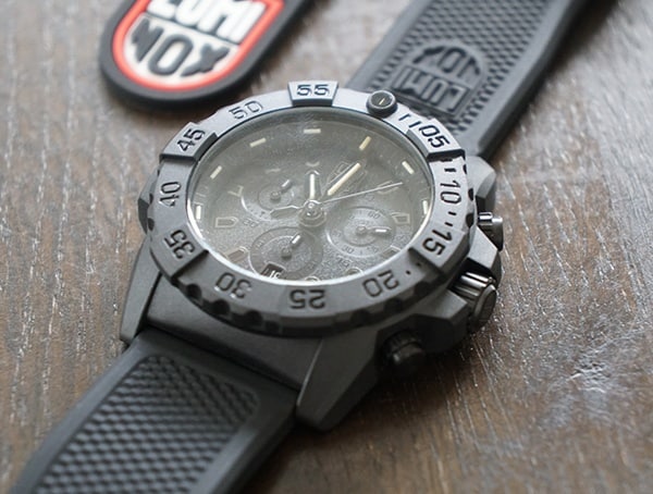 45mm Unidirectional Rotating Bezel Luminox Navy Seal Chronograph Mens Watch