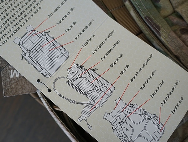 5 11 Tactical Rush72 Backpack Features Tag