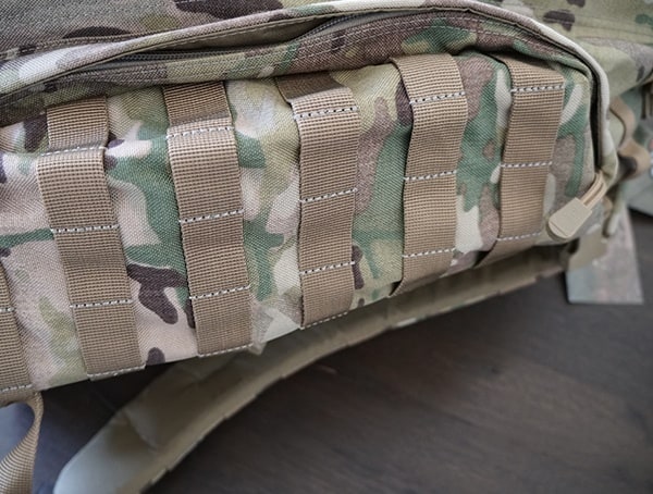 5 11 Tactical Rush72 Backpack Side Compartment Zippered Closed