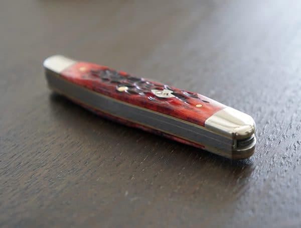 74172 Case Crimson Bone Peach Seed Jig Stockman Pocket Knife