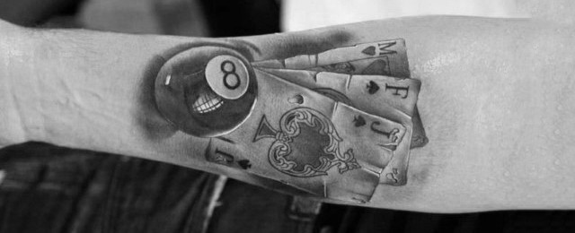 8 Ball Tattoo Designs For Men