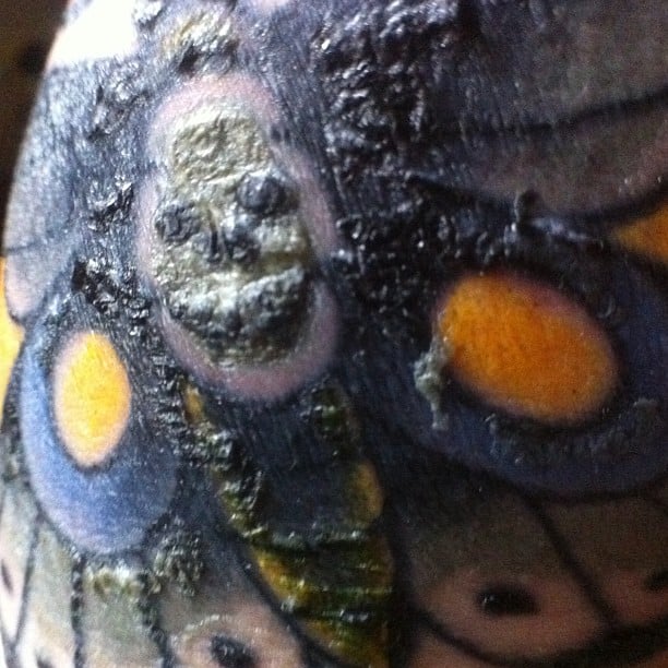 Scabbing Color Tattoo