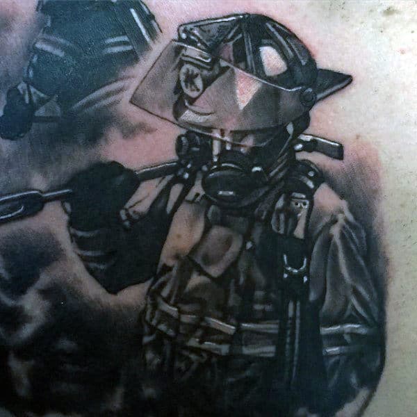 9-11 Fallen Firefighter Tattoo For Guys