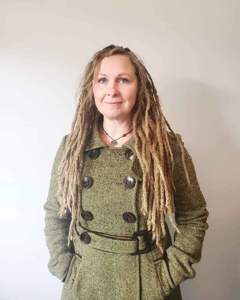 A Dreadlock Hairstyle Featuring Dreaded Loose Tips. A Typical Dread Style For Whites