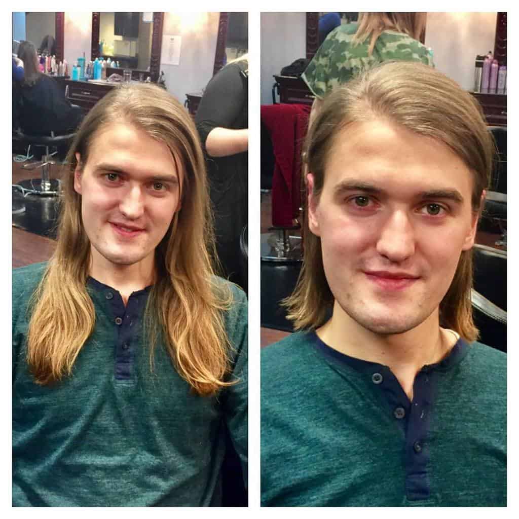 A Medium Length Hairstyle With Fine Flowing Locks On The Back And Sides