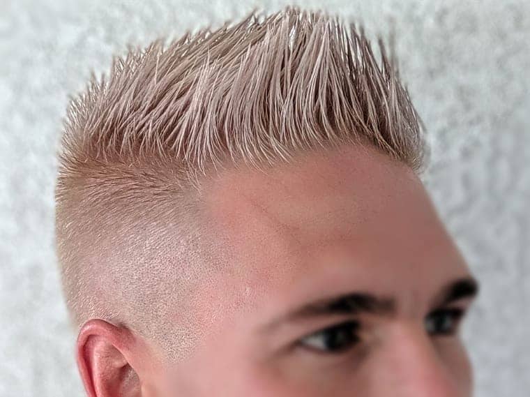 A Short Spiked Haircut For Blond Hair