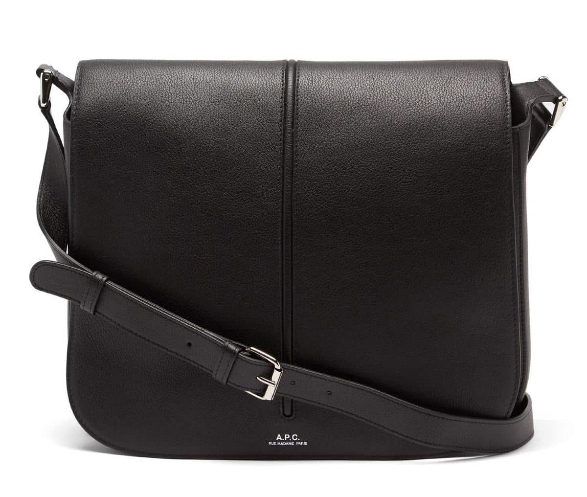 A.P.C. Betty Grained-Leather Crossbody Bag