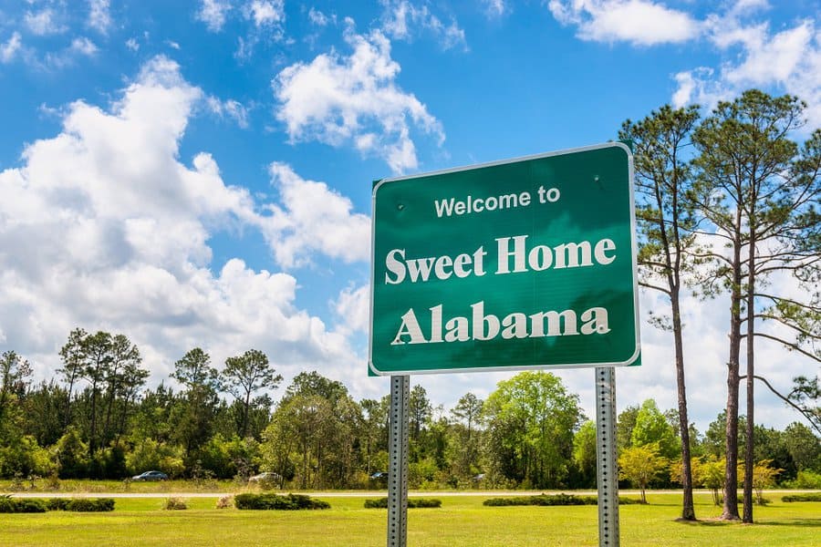 Alabama Welcome Sign