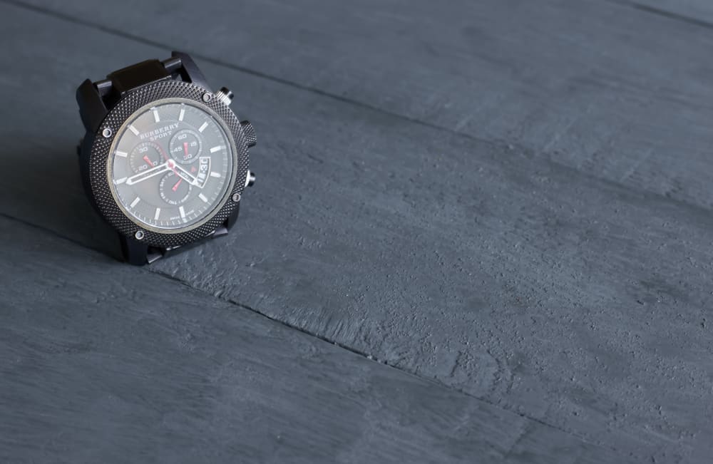 Burberry BU7716 chrono watch in sport gray.