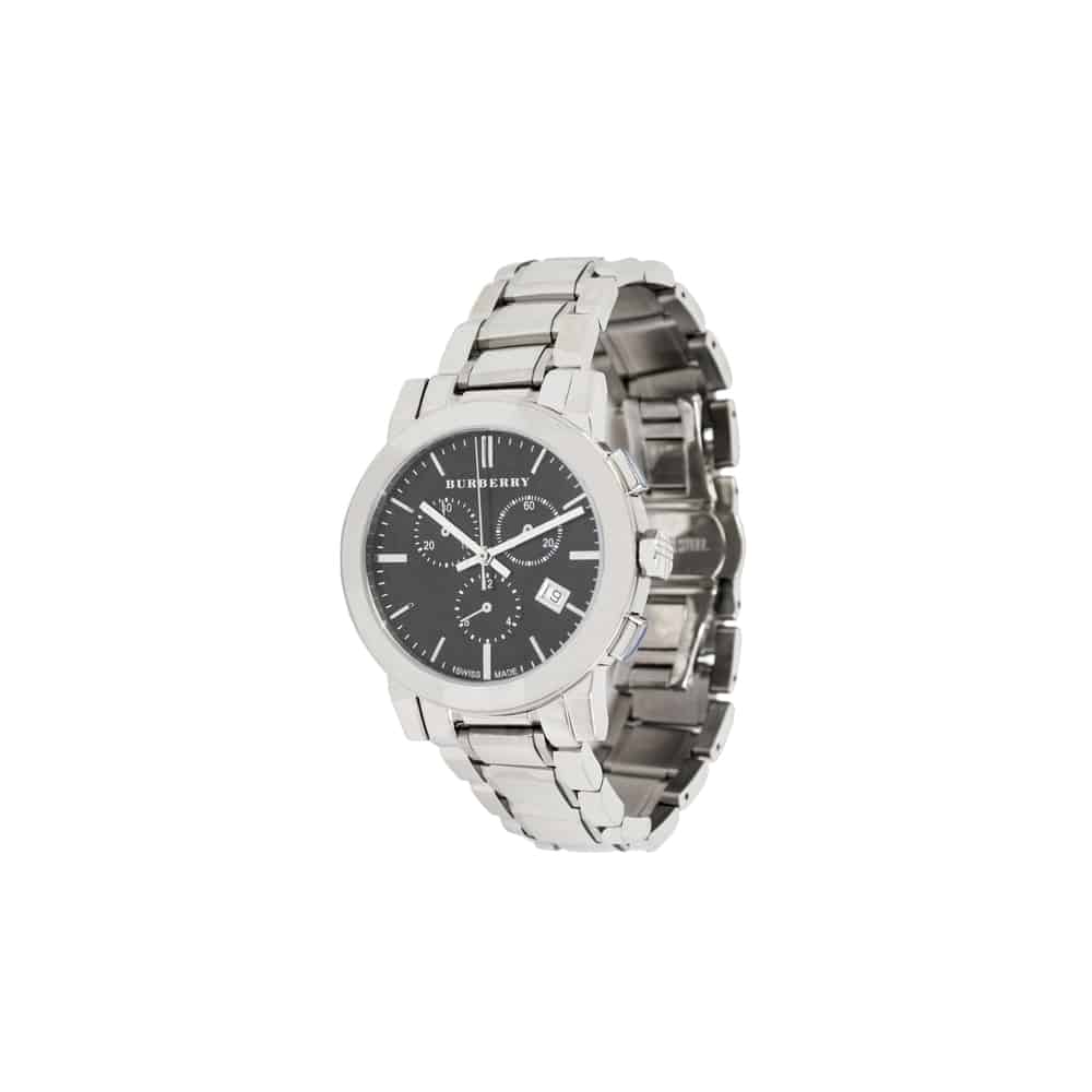 Burberry men’s large check stainless steel watch, model BU9001