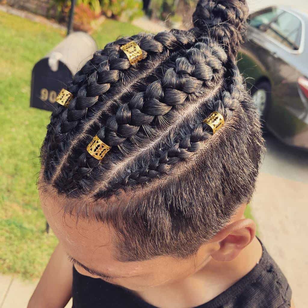 Best Man Bun Braids Hairstyles shakersbeauty