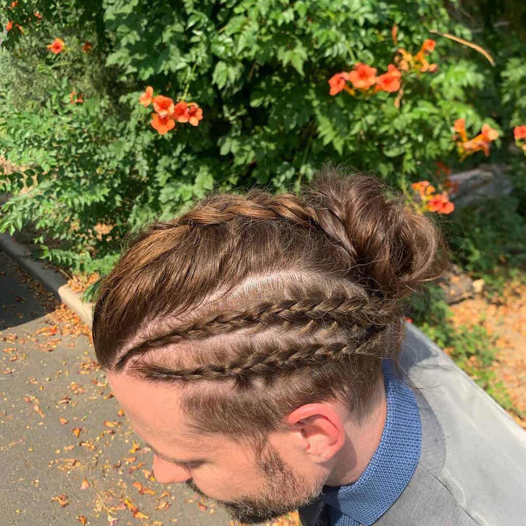 Best Man Bun Braids Hairstyles the_hair_business