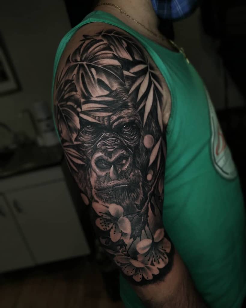 Black 34 sleeve tattoo leandro.zrz