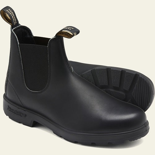 Blundstone Black Premium Leather V-Cut Boots #510