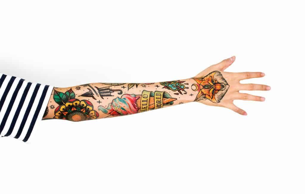 Brightly Colored Tattooed Arm
