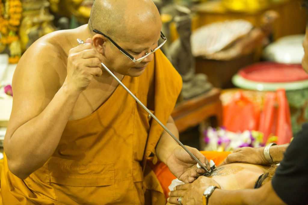 Buddhist Monk Tattoos Subject Sakyant Stick And Poke Traditional