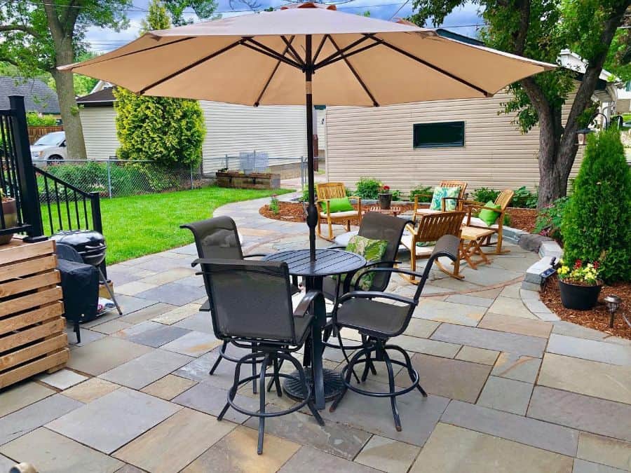 stone paver patio with budget 